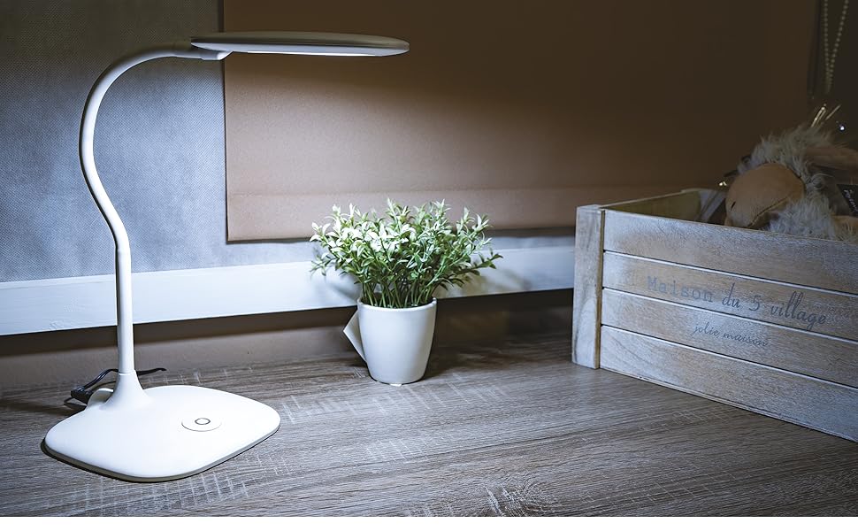 LED настільна лампа EMOS STELLA 6,5W з регулюванням яскравості, 4000K, чорна