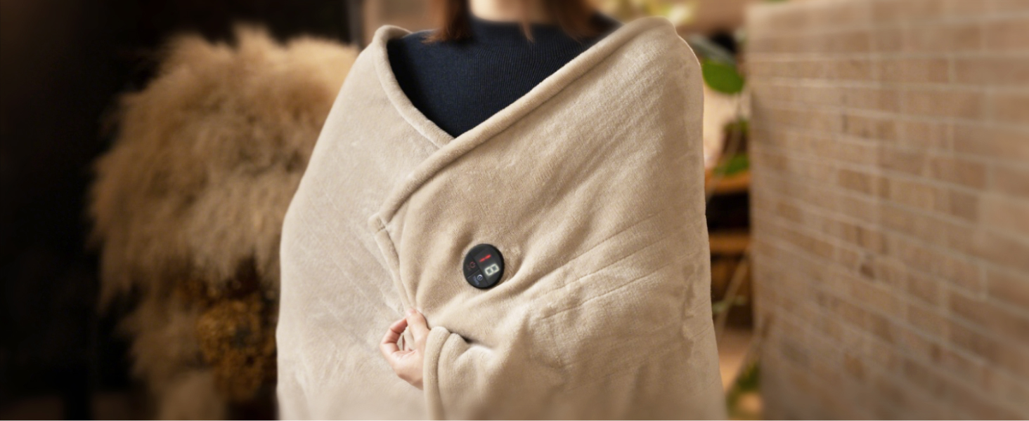 Електрична ковдра GOTCOZY 130x180 см з 10 рівнями нагріву та таймером, рожева