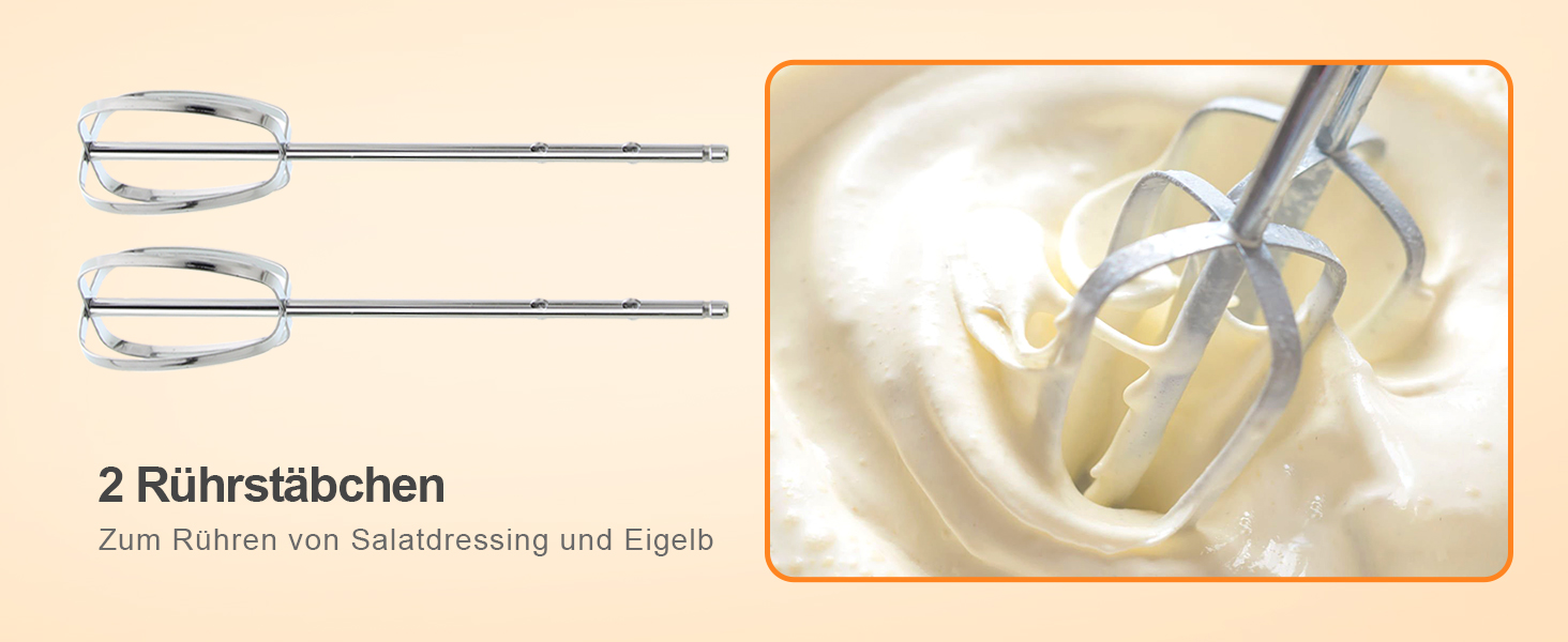 Електричний міксер 500W з набором аксесуарів для випічки (2 міксери, 2 гаки, 2 вінчики, збивач яєць, шпатель, підставка)