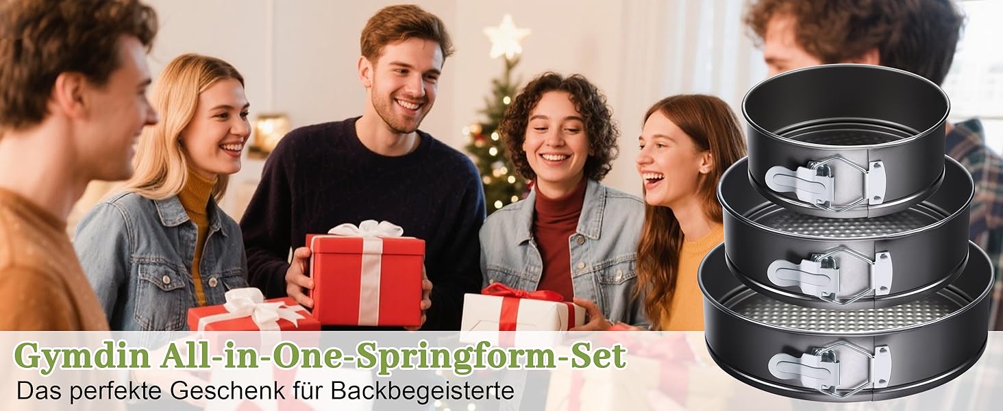 Набір форм для випічки Springform 139 предметів з антипригарним покриттям (4 форми: 11/18/23/26 см) + аксесуари для декорування тортів: папір для випічки, кондитерський мішок, насадки, шпатель, ніж для тортів
