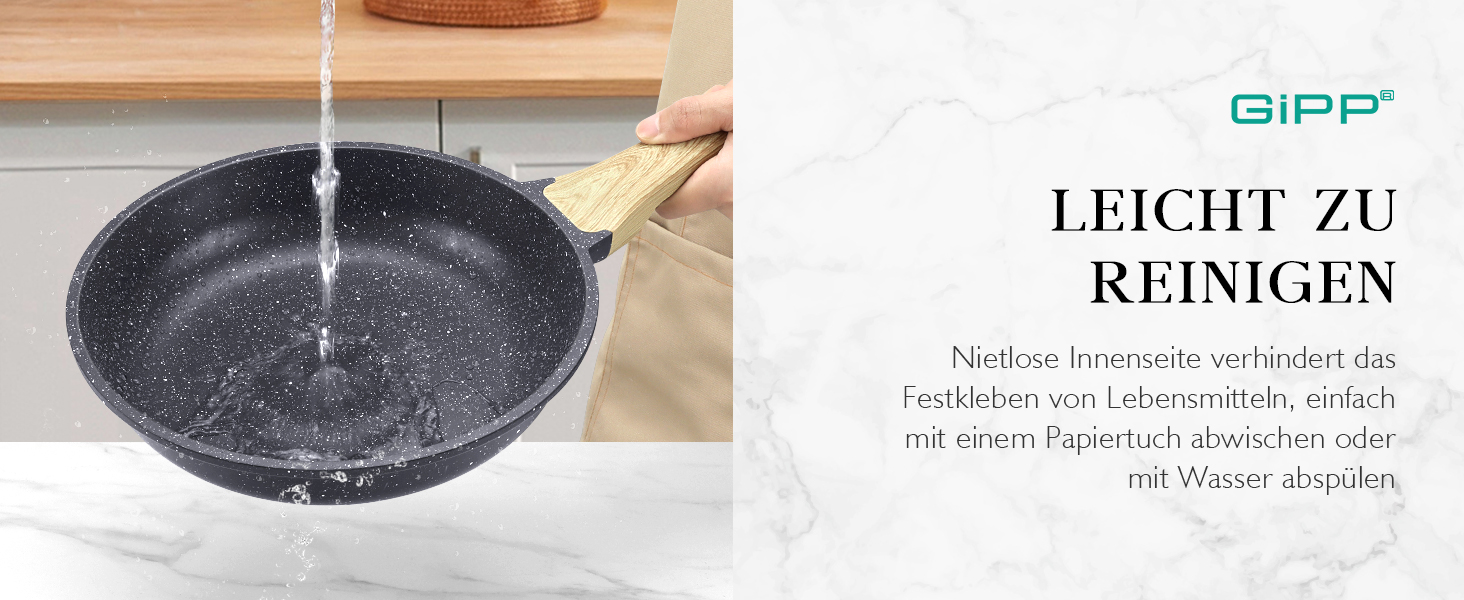 Набір посуду GiPP 17 предметів: каструлі та сковороди з антипригарним покриттям, сірий колір