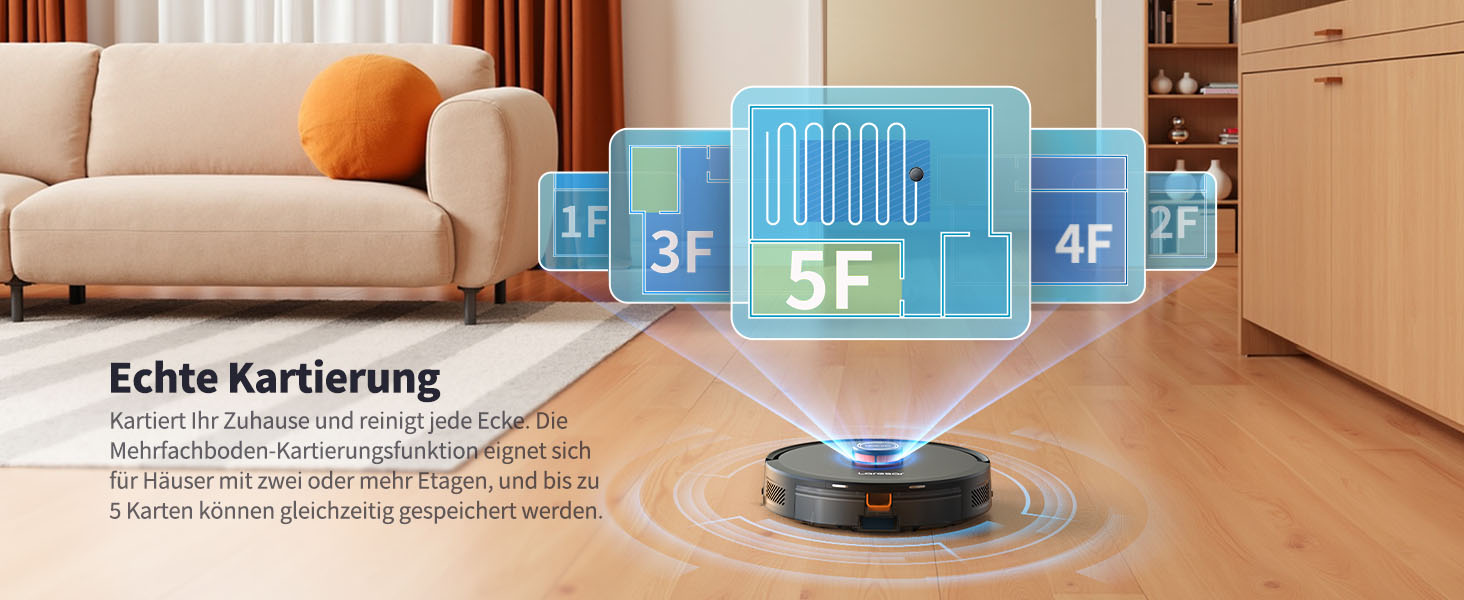 Робот-пилосос Airzeen Q10 Pro S з вологою, 6000Pa, LiDAR, керування через APP та Alexa, для дому, килимів, шерсті тварин, чорний