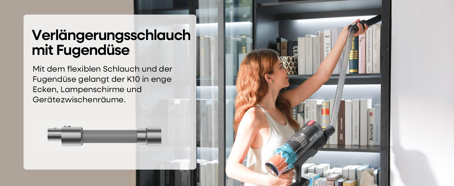 Акумуляторний пилосос ElecKeys K10: 50000Pa, 600W, 70хв, LED дисплей, 1.8L, антинамотування, для тварин, килимів, твердих поверхонь, авто, блакитний