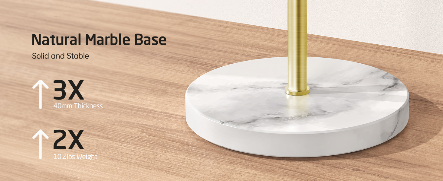 Підставка для рушників KES Gold, настільна, з нержавіючої сталі 18/8, з мамарморовою основою, 3-х ярусна, BTH219-BZ