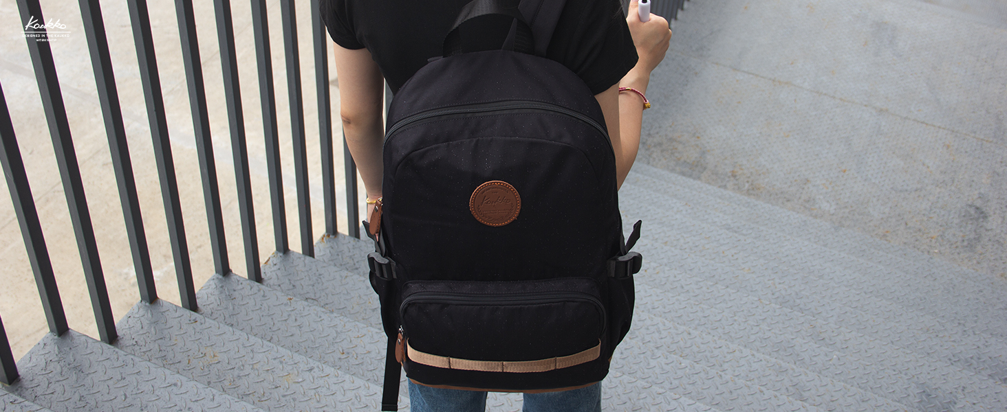 Жіночий рюкзак Kaukoo для студентів, ноутбука, подорожей. Сірий, універсальний розмір