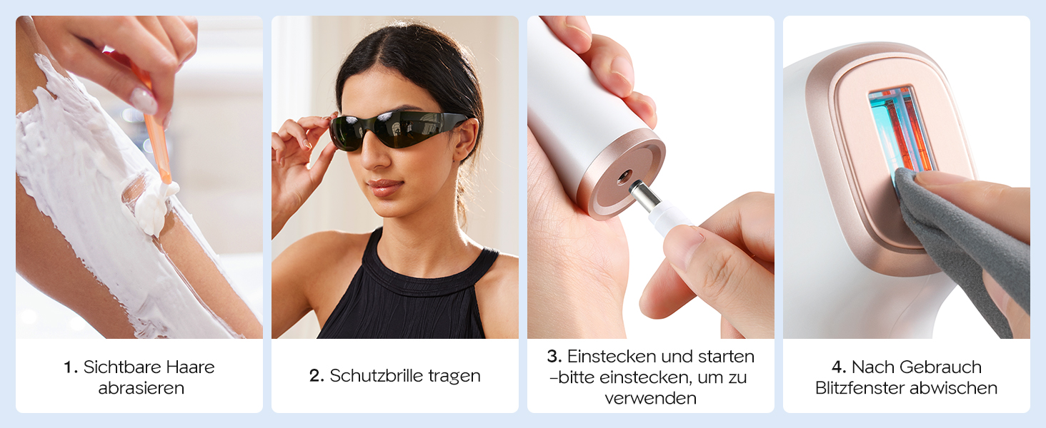 IPL пристрій для епіляції Innza з охолодженням, 999 999 імпульсів, 9 рівнів потужності, для обличчя, зони бікіні та тіла