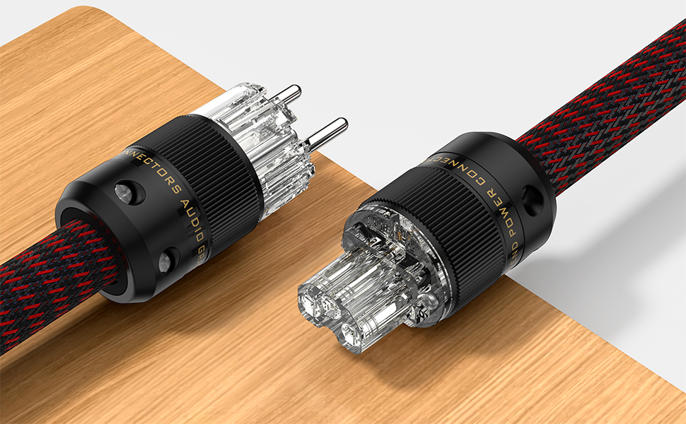 Hi-Fi мережевий кабель Tertullus High End C15 для аудіосистем, роз'єм Schuko та C15, 1м (PE)