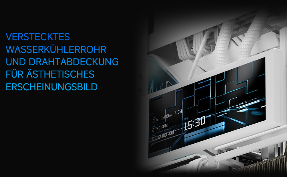 Ігровий корпус Thermalright A70 VISION White ATX з LCD-дисплеєм 9.16'', панорамною підсвіткою та підтримкою 8 вентиляторів