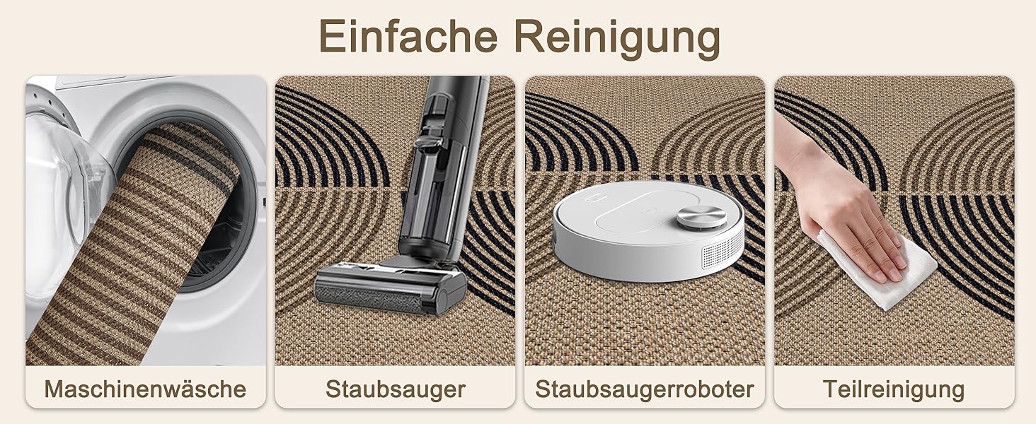 Килимок для підлоги 80x200 см з джуту - чорно-коричневий, неслизький, для кухні, коридору, спальні, балкону