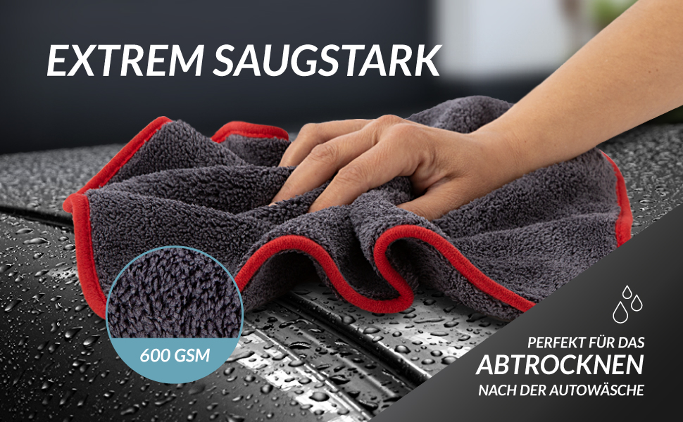 Набір мікрофібр для автомобіля Glart 443TPO4, 12 шт, 40x40 см, 600 GSM, серветки для полірування та чистки авто