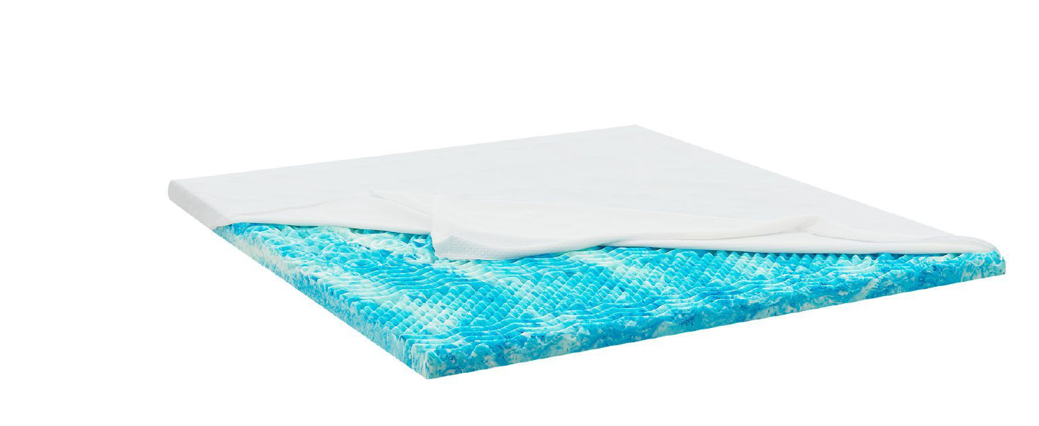 Juskys Topper 180x200 cm Memory Foam Topper, 7-Zone Orthopedic & Breathable, 7cm Height, H2 - H3 Firmness, Washable Cover - Mattress Topper, Mattress Pad