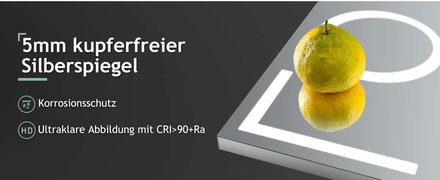 Дзеркало для ванної кімнати S'bagno з підсвічуванням 100x70 см, 5x збільшення, LED, алюмінієва рама, протитуманне покриття, 3 кольори, диммування, пам'ять, HD скло, IP44, без Bluetooth