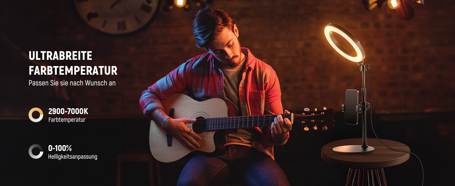 NEEWER Кольцеве світло 80 см 18 Вт з штативом та тримачем для телефону, для iPhone, стрімінгу, відеоконференцій, Zoom, RH8B