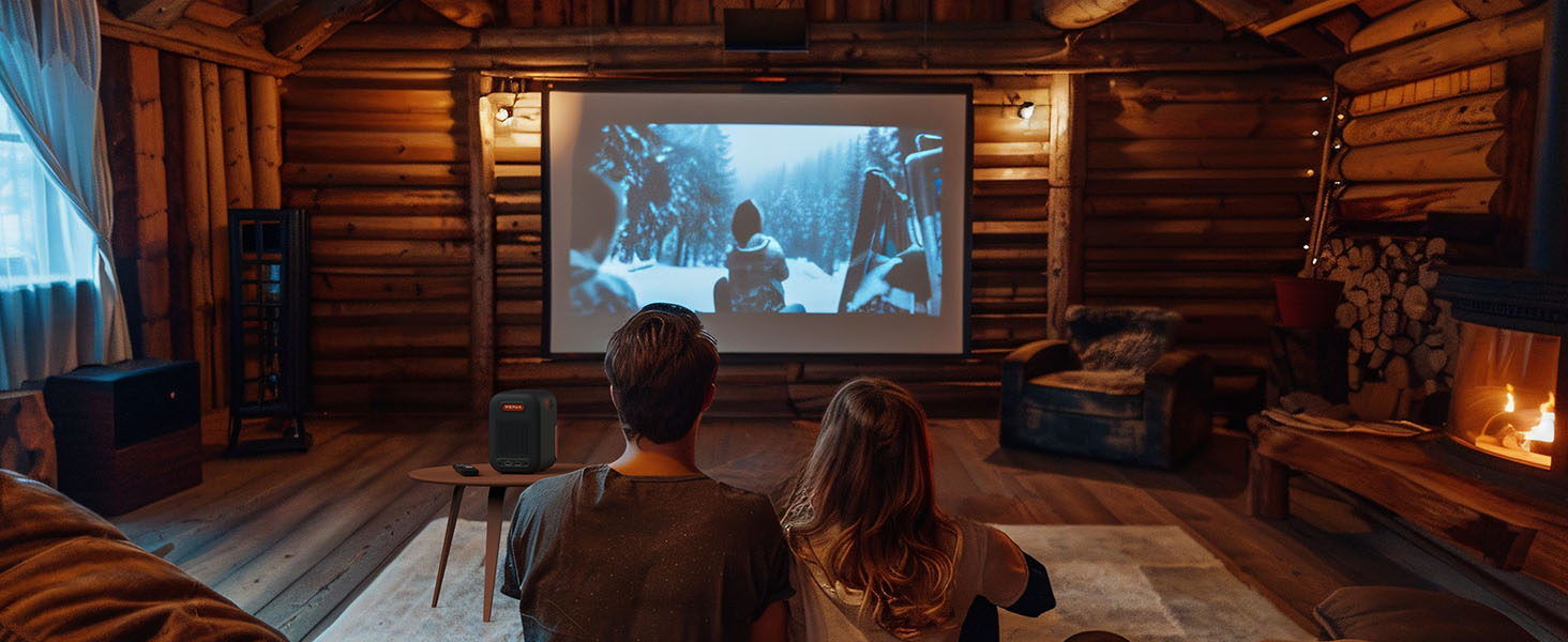 WEMAX Mini проєктор 4K з Netflix та Google TV, портативний, Dolby Audio, WiFi, Bluetooth для домашнього кіно та відпочинку на природі