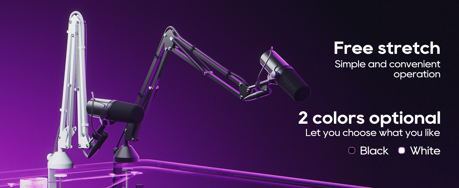 Кріплення для мікрофона на настільний стіл, 40 см, для HyperX QuadCast, Blue Yeti, 360° оберт, з адаптером 3/8' - 5/8'