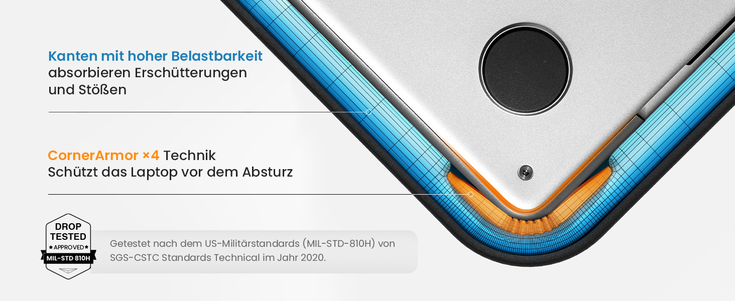 tomtoc 360° Захисний чохол для ноутбука 16'' MacBook Pro M4/M3/M2/M1 Pro/Max (2019-2024), сумка для ноутбука, сумісна з ASUS Vivobook 15/16, Dell Inspiron 15