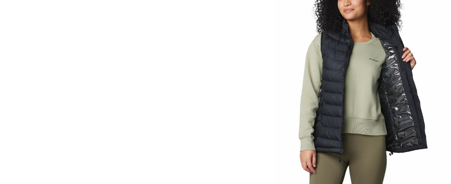 Колубія Powder Lite Vest - тепла степвеста для жінок (XL, Чорний)