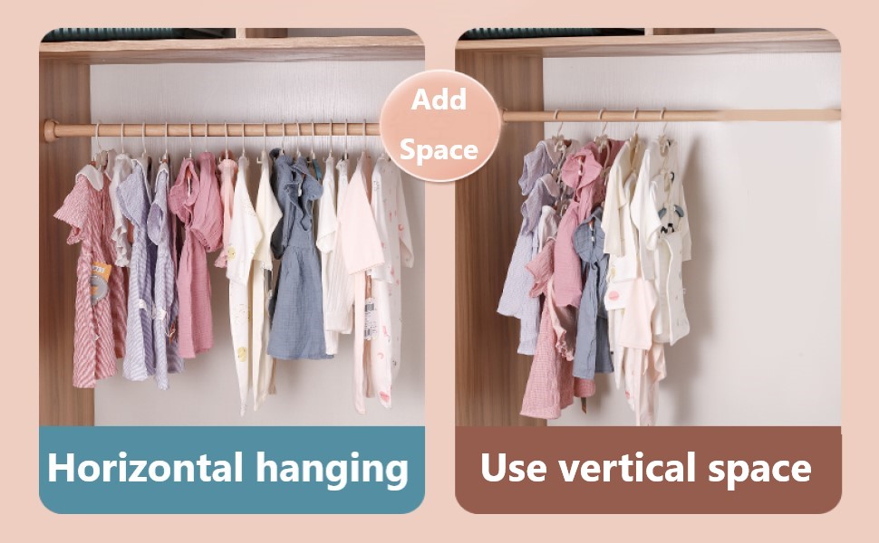 Дитячі вішалки для одягу, 20 шт., 29-37 см, рожеві. Зростаючі вішалки для дітей з кріпленням для штанів. Економія місця, неслизький пластик.