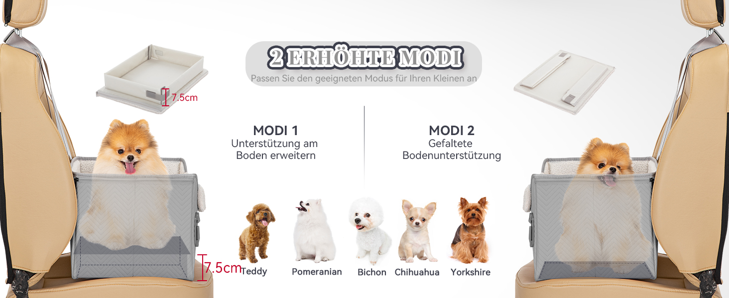 Автомобільний лежак для собак Petsfit - безпечний та зручний, сірий