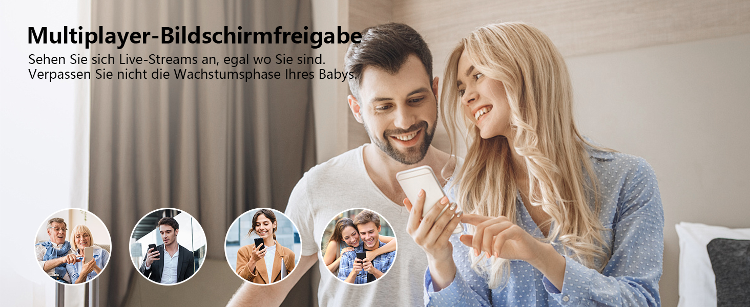 Відеоняня Wansview з камерою та APP - 5-дюймовий монітор для дитини без Wi-Fi з камерою для дитини 2.4/5 GHz, нічне бачення, відстеження руху, 2-сторонній аудіо, визначення температури, детекція руху/звуку