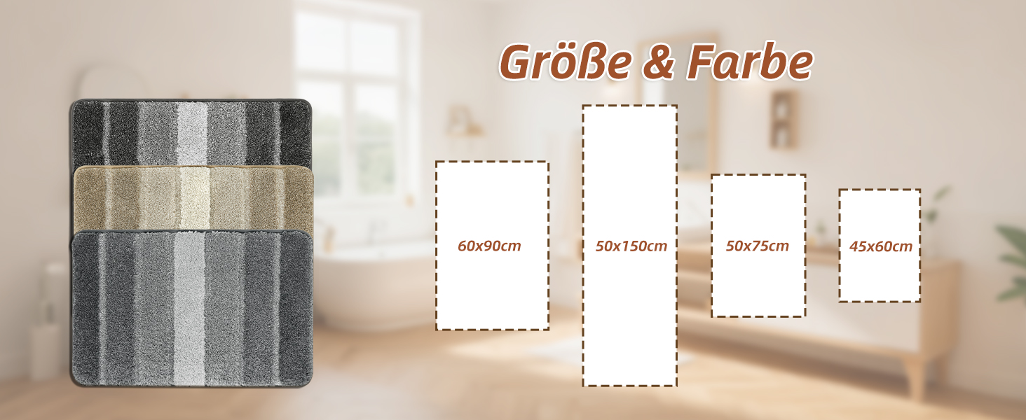 Килимок для ванної кімнати COSY HOMEER 40 x 60 см, антиковзаючий, м'який, для душу та ванної, темно-сірий