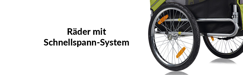 Фарм-причіп Zoomundo для собак: зелений/чорний, срібляста рама