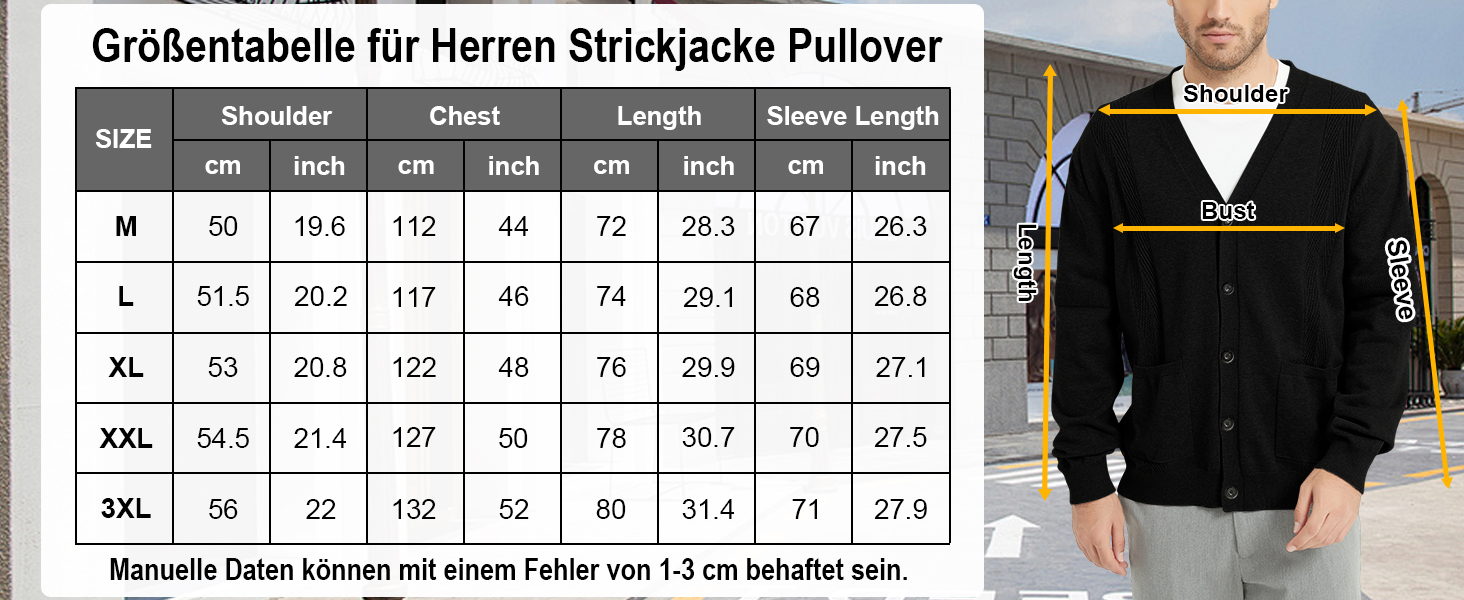Чоловічий кардиган з в'язаного полотна, чорний, XL. Зручний чоловічий пуловер з V-подібним вирізом, довгі рукави, з кнопками та кишенями. Ідеальний для зими.