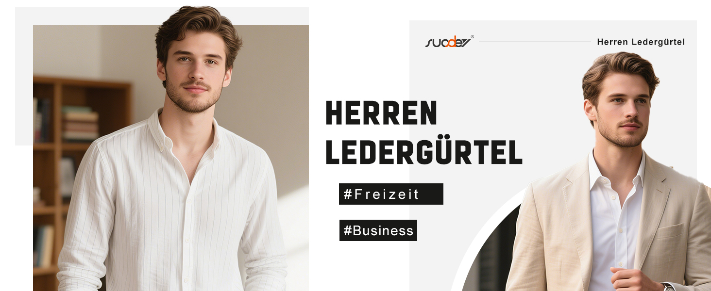 Чоловічий шкіряний ремінь Suosdey з автоматичною пряжкою, 35 мм, чорний, регульований, для джинсів та бізнес-casual стилю, обхват талії 87-105 см