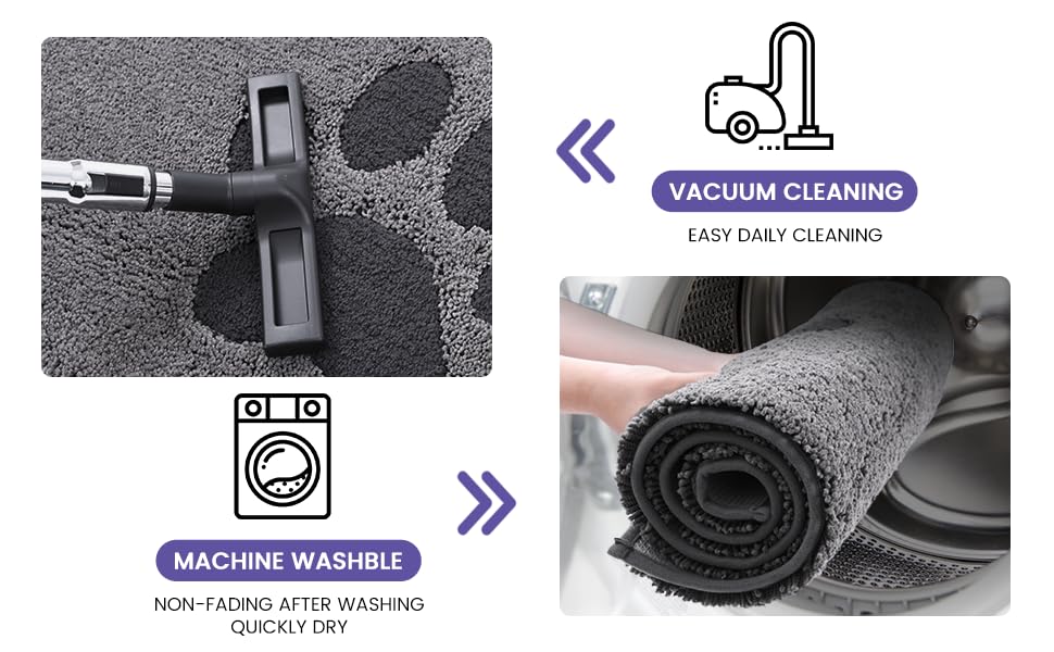 Килимок для дому 50x80 см, сірий, неслизький, миючий, для собак, супер вбираючий