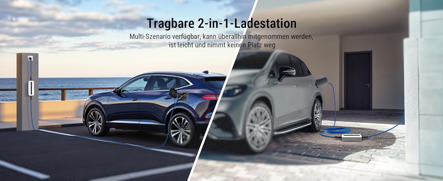 Кабель для зарядки електромобіля Тип 2, 10/16A, 6м, 220-240V, 3.6kW, з дисплеєм, Schuko, IEC 62196-2