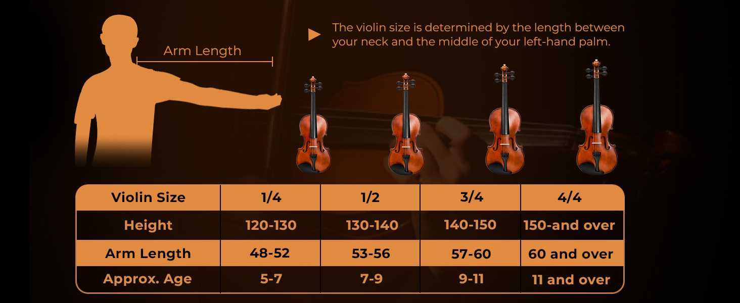 Скрипка Vangoa 4/4 з масиву дерева, набір для початківців, акустична, з кейсом, підставкою, смолою, струнами, інструкцією, демпфером, наклейками для нот, для дорослих, дітей та підлітків