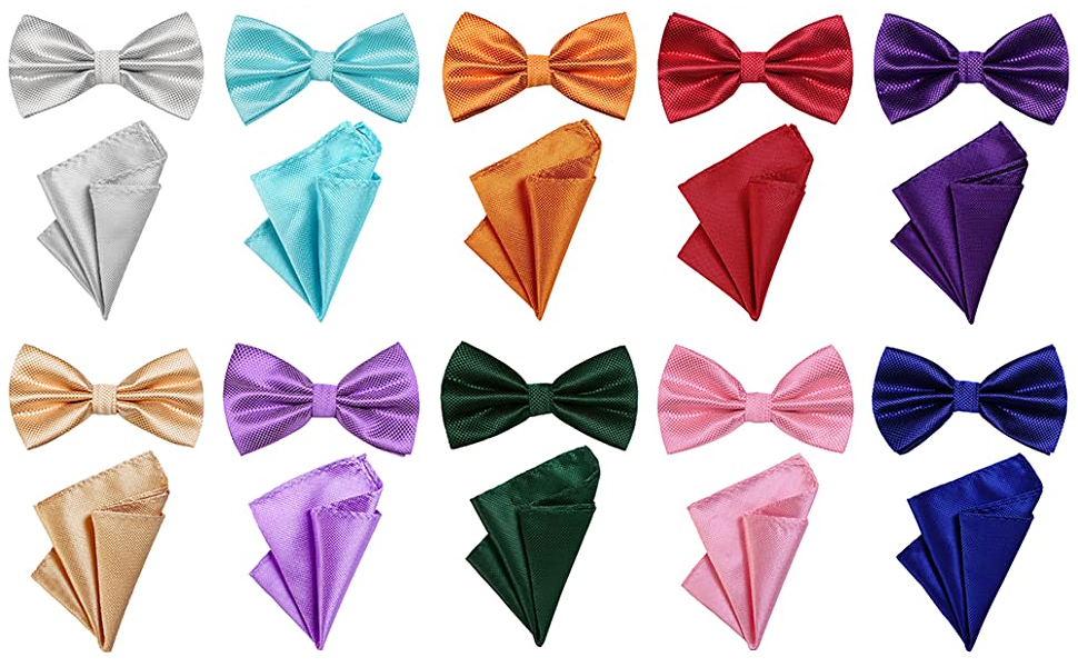 Метелик чоловічий DonDon бордового кольору з нагрудною хустинкою, регульований розмір