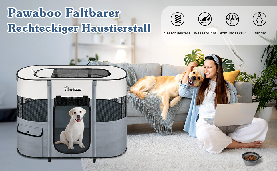 Pawaboo Переносний вольєр для тварин, складаний вольєр для собак з водонепроникного оксфорду, клітка для котів з сумкою, мискою, для цуценят, котів, кроликів, для дому та вулиці, зелений (90x70x60 см)