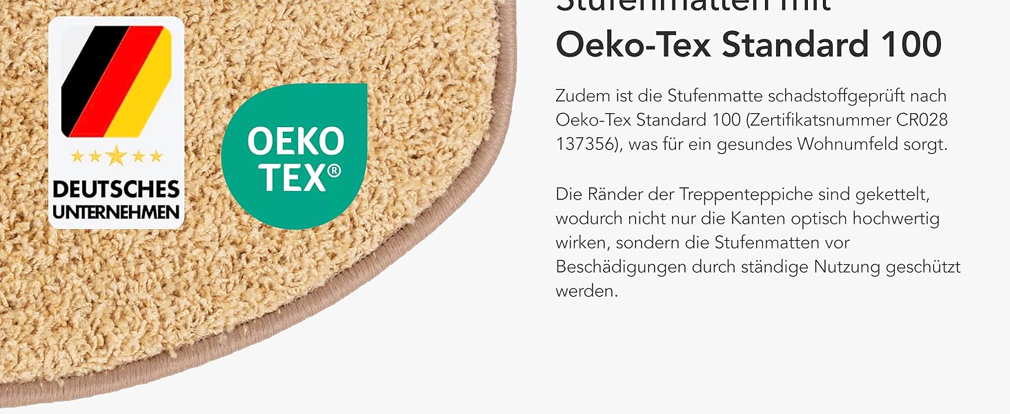 Набір килимків для сходин Floordirekt Barcelona (15 шт.) - надійні та легкі в догляді, 16 кольорів, напівкруглі (темно-коричневий, 65 x 23,5 см)