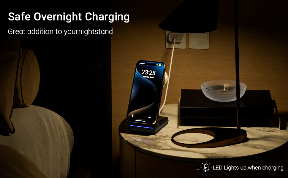 Станція бездротової зарядки 3-в-1 для Apple: iPhone, AirPods, Apple Watch (15W, MagSafe, чорний)