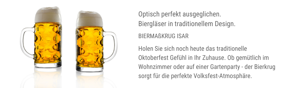 Набір пивних кружок Stölzle Lausitz ISAR, 6 шт., 0,5 л, скло Soda Lime, для миття в посудомийній машині