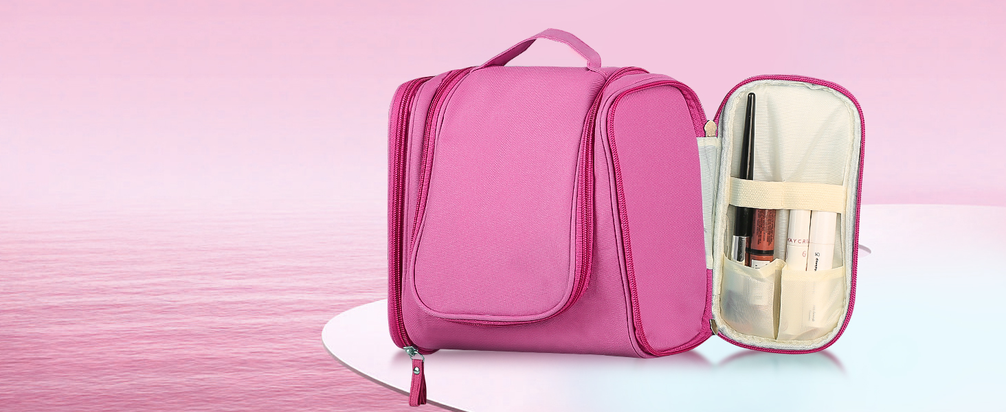 Чоловіча дорожня косметичка з гачком, косметичка для подорожей, дорожня сумочка для душу, зелений (рожевий)