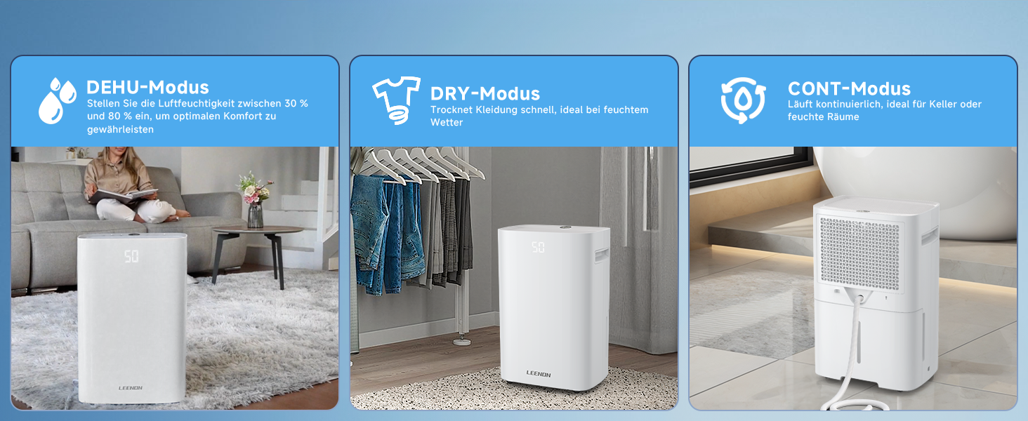 Електричний осушувач повітря 25L з таймером, фільтром та захистом від дітей. Економний, проти цвілі та вологи.