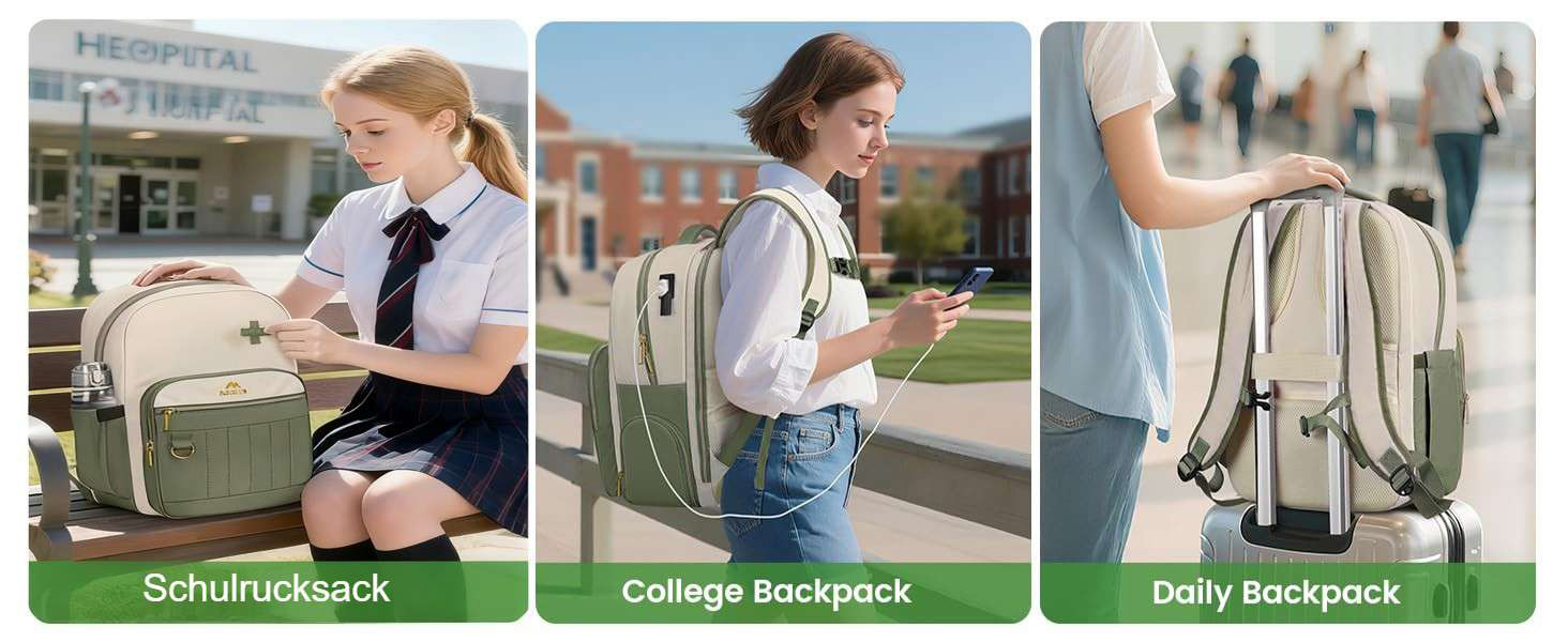 Шкільний рюкзак MATEIN для підлітків (дівчаток та хлопців), 15.6