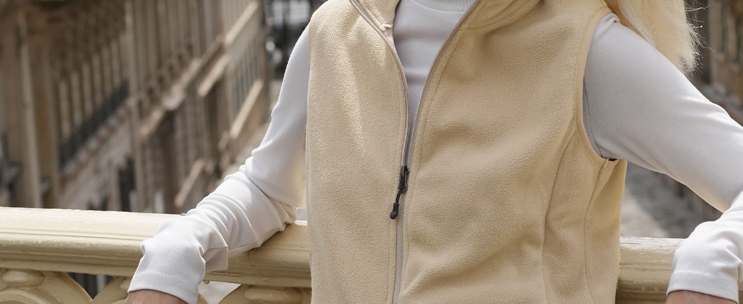 Жіноча флісова жилетка Fuinloth, легка, без рукавів, зі стійким коміром та кишенями на блискавці, XL, армійний зелений