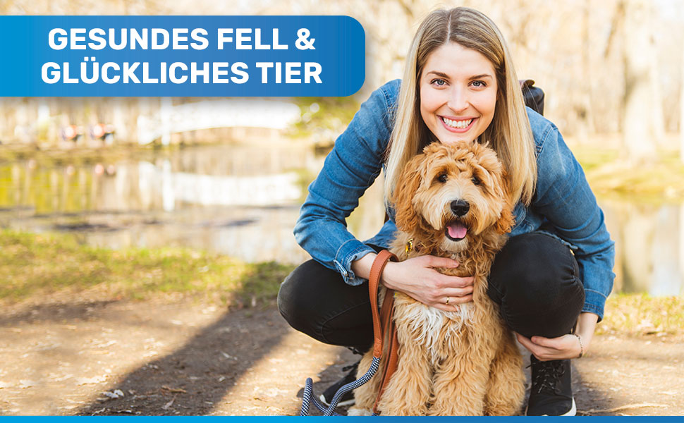 Феллентвіррер BluePet для довгошерстих собак та котів: щітка-розпушувач з двома рядами пінів. Розплутує, видаляє підшерстя та розгладжує довге волосся. Версія 1.0, блакитна