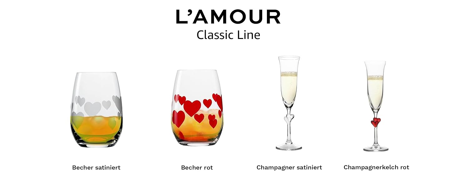 Champagnerські келихи Stölzle Lausitz L'Amour, 2 шт, 175 мл – Ідеальні для шампанського, секти та просекко – Зроблені з кришталевого скла без свинцю, стійкі до пошкоджень, придатні для миття в посудомийній машині