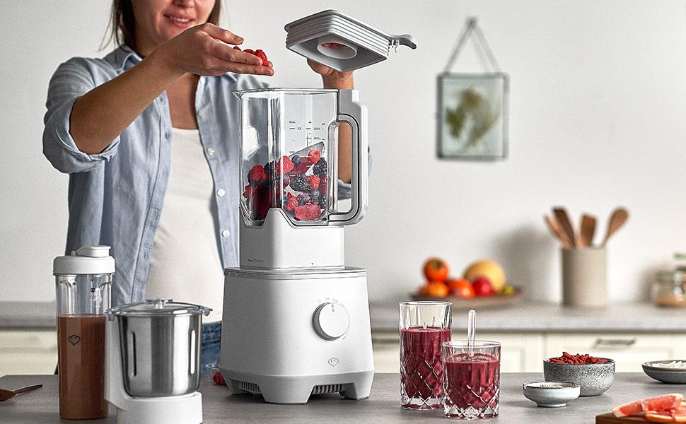 SPRINGLANE High-Performance Blender Hanno 2000W - 32,000 RPM, 4 Programs, Self-Cleaning, 2.5L BPA-Free Tritan Container, Stainless Steel Jug & To-Go Bottle Included