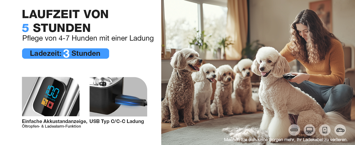 Професійна машинка для стрижки собак Leise - для густого та кучерявого хутра, з нержавіючої сталі