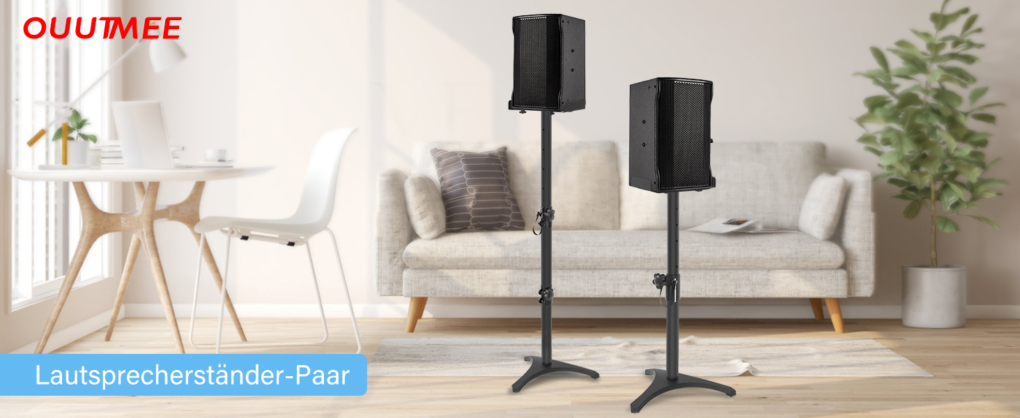 Підставка для колонок, 2 шт., регульована висота 86–127 см, з кабельною організацією, вантажопідйомність 3.6 кг, для малих колонок (PX3 3-P21)