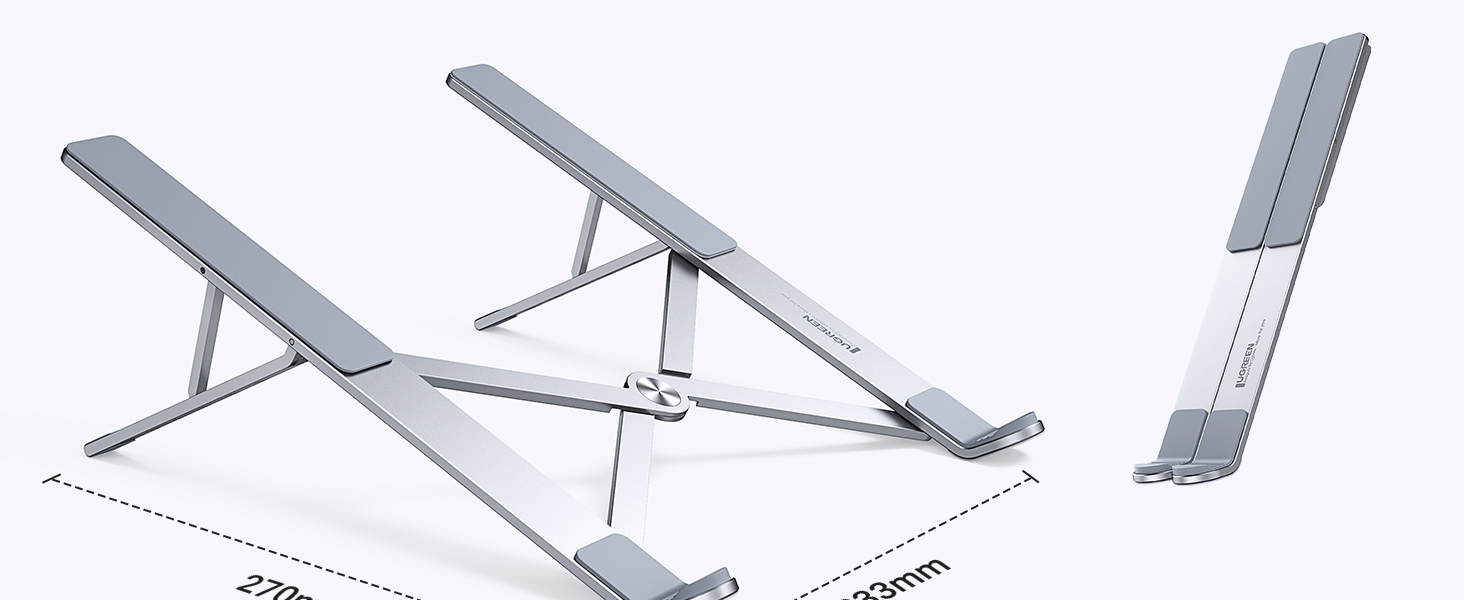 Підставка для ноутбука UGREEN з регулюванням висоти, алюміній, 5 рівнів, вентиляція, ергономічна, до 17.3 дюймів, сумісна з MacBook, Asus, Acer, HP, Dell