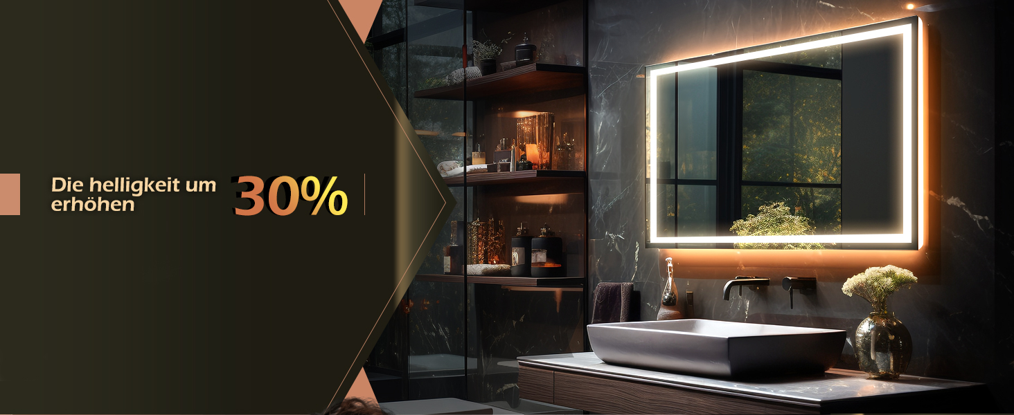 LED дзеркало для ванної кімнати KWW 80x100 см з підсвічуванням, протитуманне, регульоване освітлення, настінне, з сенсорною кнопкою