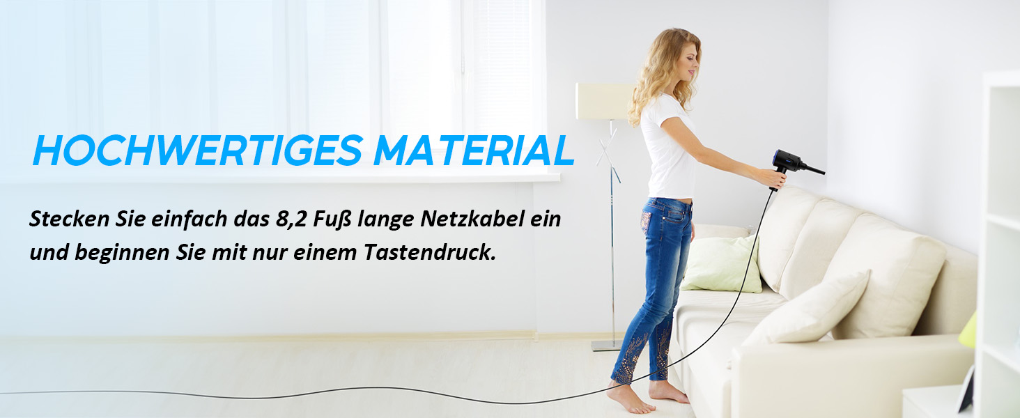 Електричний пилосос для очищення поверхонь - 500W, 5.74oz, комплект для ноутбука, клавіатури, авто, офісу (блакитний)