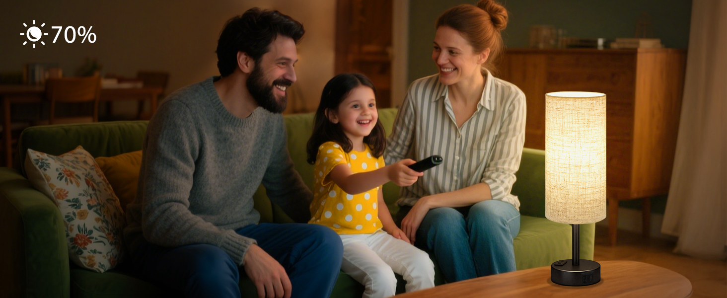 Настільна лампа Kakanuo з торшером, USB-порт, регулювання яскравості, тканинний абажур, для спальні, вітальні, дитячої кімнати, офісу (з лампочкою), білий/бежевий