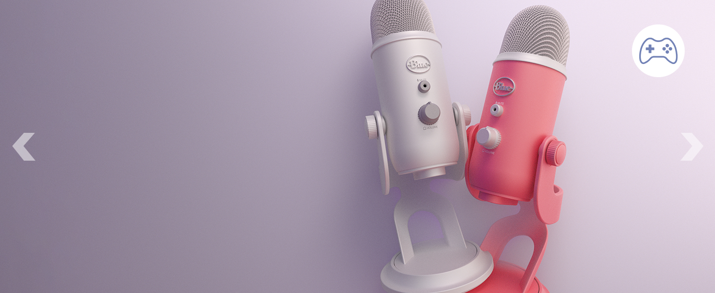 Мікрофон Logitech G Blue Yeti USB для стрімінгу, подкастів та запису (білий). Преміум-якість, Blue VO!CE, сумісний з PC та комп'ютером.